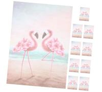 Gatuida Flamingo Writing Paper Set 10pcs Decorative Vintage Letter Paper Pack Envelopes for Letter Writing and Invitations Portable Stationery for Personal and Use