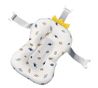 Gatuida Floating Baby Bath Pillow Mesh Cloth Bath Mat with Crown Pattern White Washable Non Slip for Toddler Bathtub Use Suitable for Indoor and Outdoor Bathing