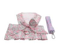 Gatuida Floral Puppy Dress Harness and Leash Set Lightweight Tear-resistant Dog Chest Strap for Training and Walking to Pets Comfortable Ergonomic Design
