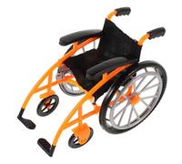 Gatuida Foldable Doll Wheelchair Model with Mini Crutch Realistic Wheelchair for Dollhouse Accessories Construction for Imaginative Play and Empathy Building