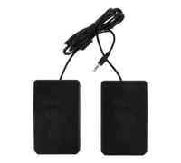 Gatuida Foldable Electric Drum Double Pedal for Bass Drum Practice | Roll Up Percussion Instrument Pedal Practice Foot Pad with 3.5 Jack, Double-Bass Drum Pedal, Smooth Response