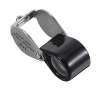 Gatuida Foldable Jewelers Loupe with Optical Glass Lens for Gemstones Stamps Coins Watches Portable Leather Case Included Precision Magnifier for Jewelry Repair and Hobby Collecting