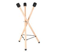 Gatuida Foldable Wooden Tongue Drum Stand with Non-slip Rubber Caps Stable Tripod Holder for Hand Pan Drum Premium Wood and Stainless Steel Construction Easy to Install and Portable