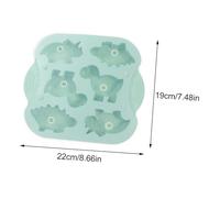 Gatuida Food-Grade Silicone Dinosaur Cake Mold DIY Baking Tray for Home Use Flexible Non-Stick Animal Dessert Mould for Cookies and Small Cakes Deep Green