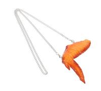 Gatuida Funny Simulation Fried Chicken Pendant Necklace Lightweight PVC Food Hanging Chain for Costume Party Creative Food Necklace Accessory for Women