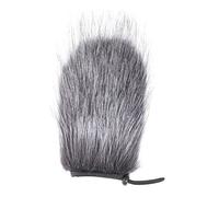 Gatuida Furry Microphone Wind Cover with Rubber Ring Durable Outdoor Windproof Wool Windscreen for Clear Audio Recording Reusable and Washable Mic Muff for Lavalier and Handheld Mics