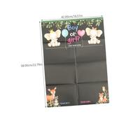 Gatuida Gender Reveal Poster with Voting Stickers for Shower Party Supplies Interactive Gender Reveal Games Decoration Premium Coated Paper Black Design for Fun Guest Participation