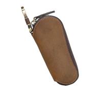 Gatuida Genuine Leather Car Key Pouch with Hanging Buckle Portable Small Key Bag for Car Smooth Touch Multifunctional Organizer Lightweight Stylish Case