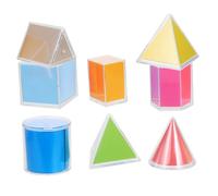 Gatuida Geometric Solids Math Manipulatives Set - 8 3d Shapes for Middle School Geometry Teaching, Surface Area Demonstration Educational Model Blocks for Classroom Use