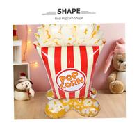 Gatuida Giant Inflatable Foil Popcorn Balloon Self Standing Movie Night Decoration Easy Inflate Deflate Party Prop for Carnival Halloween Christmas Birthday Backdrops
