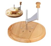 Gatuida Girolle Cheese Curler Wooden Base Stainless Steel Manual Slicer Cutter Tool for Tete de Moine Wheel Chocolate Dessert Pastry Chef Restaurant Table Presentation 22cm