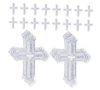 Gatuida Glitter Cross Confetti for Christening Table Decorations Vibrant Fade-resistant Plastic Confetti for Baptism Birthday Wedding and Christian Events Evenly Cut Religious Party