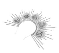 Gatuida Goddess Floral Headband Lightweight DIY Fake Flower Hair Accessory for Women Festival Party Wedding Photo Shoot