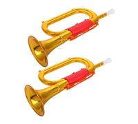 Gatuida Gold Hearing Trumpet Toy Musical Instrument for Kids 2pcs Stage Props Plastic Cheering Horns for Parties and Games for Boys and Girls