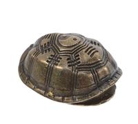 Gatuida Golden Feng Shui Turtle Shell Figurine for Luck and Wealth Handheld I Ching Divination Prop Symbolizing Earth Humanity Harmony Portable Chinese Decoration for Home and Office
