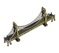 Gatuida Golden Gate Bridge Alloy Model Small Vintage Metal Sculpture Desktop Architectural Bridge Statue American Landmark Decor for Home Office
