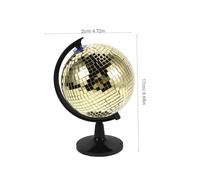 Gatuida Golden Rotating Disco Ball Globe Reflective Mirror with Sparkling Flare Effect for Home Office Desk Decor and Party Favors Educational Texture