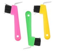 Gatuida Grip Hoof Pick Brush Durable Horseshoe Cleaning Tool with Comfortable Handle for Grooming and Mud Removal Essential for Horse Care and Maintenance Random Color