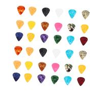 Gatuida Guitar Achieve and for Electric Set 40pcs Picks Abs Classical Fuller Guitars Lightweight Celluloid Plectrums with Fashionable Appearance to Random Color for Beginners