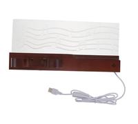 Gatuida Guitar Wall Mount Stand With Led Lights - Wall Hanger With Pick Holder - Solid Wood & Acrylic Usb-Powered Guitar Accessories