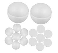 Gatuida Half Sphere Foam Balls 10 Pack 7.5cm White for Creative DIY Decorations and Christmas Tree Ornament Crafting