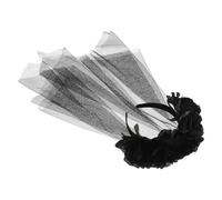 Gatuida Halloween Bride Veil Headband with Black Rose Floral Crown, Comfortable Fabric Material and Flexible Pairing, for Day the Dead Events and Performances, Unique Design for Spooky