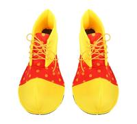 Gatuida Halloween Clown Shoes Large Size Cosplay Costume Props Yellow Toe Red Polka Dot Performance Big Clown Shoes for Party and Stage