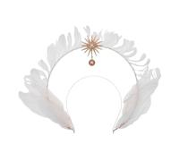 Gatuida Halloween Decorations Circular Crown Headband Queen Headpiece for Cosplay Hair Hoop Nun Robe Adult Women Scenario Head for Birthday Party Wedding Events
