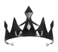 Gatuida Halloween Gothic Crown For Kids Queen Tiara Metal Witch Headpiece Goth Headwear With Rhinestone Headband Cosplay Hair Accessories For Costume Horror Party