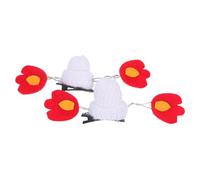 Gatuida Halloween Mini Knitted Hat Hair Clips for Women Devil Flame Snap Side Hair Barrettes and Cloth Material Versatile Styling for Cosplay Party Accessories