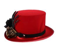 Gatuida Halloween Steampunk Top Hat Vintage Costume Accessory with Skull Hand and Rose for Unisex Cosplay Party Wear Gothic Retro Design for Men and Women
