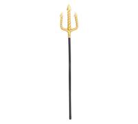 Gatuida Halloween Trident Prop: Gold Trident Plastic Devil Toy Prop King Neptune for Cosplay Party Favors Halloween Performance Costume Accessory