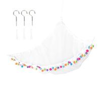 Gatuida Hammock Stuffed Animal Holder with Colored Balls Corner Storage Net Organizer for Bedroom Space Saving Design for Clothes and Bed