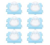 Gatuida Hamster Cage Tunnel Connector Plates 6Pcs with End Caps Blue Modular Pet Cage Extension Kit