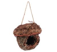 Gatuida Hand-woven Bird Nest Creative Birds House Handwork Birds Shelter for Garden Birds Decor Weaving Straw Funny for Outdoor