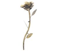 Gatuida Handcrafted Golden Iron Rose Artificial Flower Never Wilts Romantic Decorative Piece for Home Decor and Anniversaries Unique Rustic Romantic Gift for Him Or Her