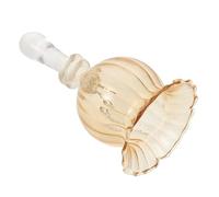 Gatuida Handheld Glass Bell with Engraved Crystal Design Vintage Transparent Table Bell for Wedding Ceremonies Rustic Farmhouse Decoration Clear Crisp Ringing Sound