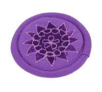 Gatuida Handmade Purple Cotton Cloth Tea Pot Cushion and Singing Bowl Pad for Buddha Hall, Tibetan Buddhism Art Craft Decoration with Embroidered Design, Healing Music Instrument