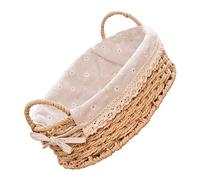 Gatuida Handwoven Large Desktop Storage Basket Portable Sundries Organizer for Snacks Cosmetics Keys Woven Fabric Container for Farmhouse Minimalist Home Decor