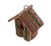 Gatuida Hanging Bird House Rustic Wooden Cottage Birdhouse for Outdoor Garden Decor Hummingbird Nesting Box with Optimal Ventilation Easy Installation for Balconies and Parks