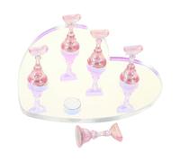 Gatuida Heart Shaped Acrylic Nail Art Display Stand with Practice Portable Manicure Board for Beginners and Professionals for Home and Salon Use Enhances Nail Art Skills