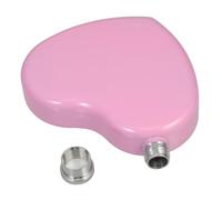Gatuida Heart Shaped Pocket Flask 5oz Stainless Steel Small Portable Hip Flask Pink for Travel Camping Outdoor Use