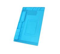 Gatuida Heat-Resistant Silicone Small Parts Work Mat Magnetic Screw Organizer Pad for Phone Repair Portable Repair Station Mat in Sky-Blue Anti-Lost Slots for Precision Electronics