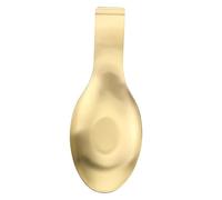 Gatuida Heat Resistant Stainless Steel Ladle Rest Pad Spoon Holder Kitchen Utensil Stand Rustproof Heavy Duty for Large Spoons and Cooking Tools Gold Finish