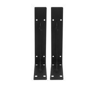 Gatuida Heavy Duty Black Metal Shelf Brackets 2Pcs Triangle Corner Braces for Wall Mounted Shelving and Bathroom Storage Racks