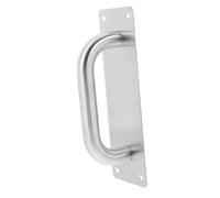 Gatuida Heavy Duty Stainless Steel Push Pull Door Handle with Security Plate Small Elegant Modern Design Suitable for Garden Gates Commercial and Interior Doors Easy Installation and