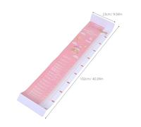 Gatuida Height Measuring Mat for 0-3 Years with Head Circumference Tape and Foot Measure, Pink Growth Chart with Storage Bag and Stickers, Newborn and Metric Body Measure Tape