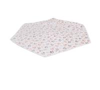 Gatuida Hexagon White Paw Print Dog Playpen Mat - Washable Absorbent Puppy Crate Training Pad for Indoor Use, Reusable Non-slip Pet Potty Pad Suitable for Winter and Year-round