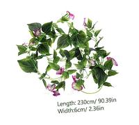 Gatuida High Simulation Artificial Flower Garland Vine with Lifelike Purple Morning Glory Blossoms for Wedding Garden Party Decoration Vibrant Floral Garland Suitable for Indoor Outdoor