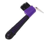 Gatuida Hoof Pick with Brush for Horse Grooming Soft Grip Handle Rust Resistant Professional Hoof Cleaner Essential Equestrian Tool for Daily Dirt Removal Random Color Random Color